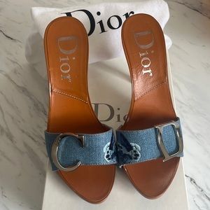 Dior heels denim